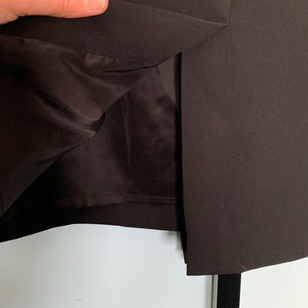 J. Crew Black Ruffle Pencil Skirt in 365 Crepe Size 4 - Picture 4 of 7